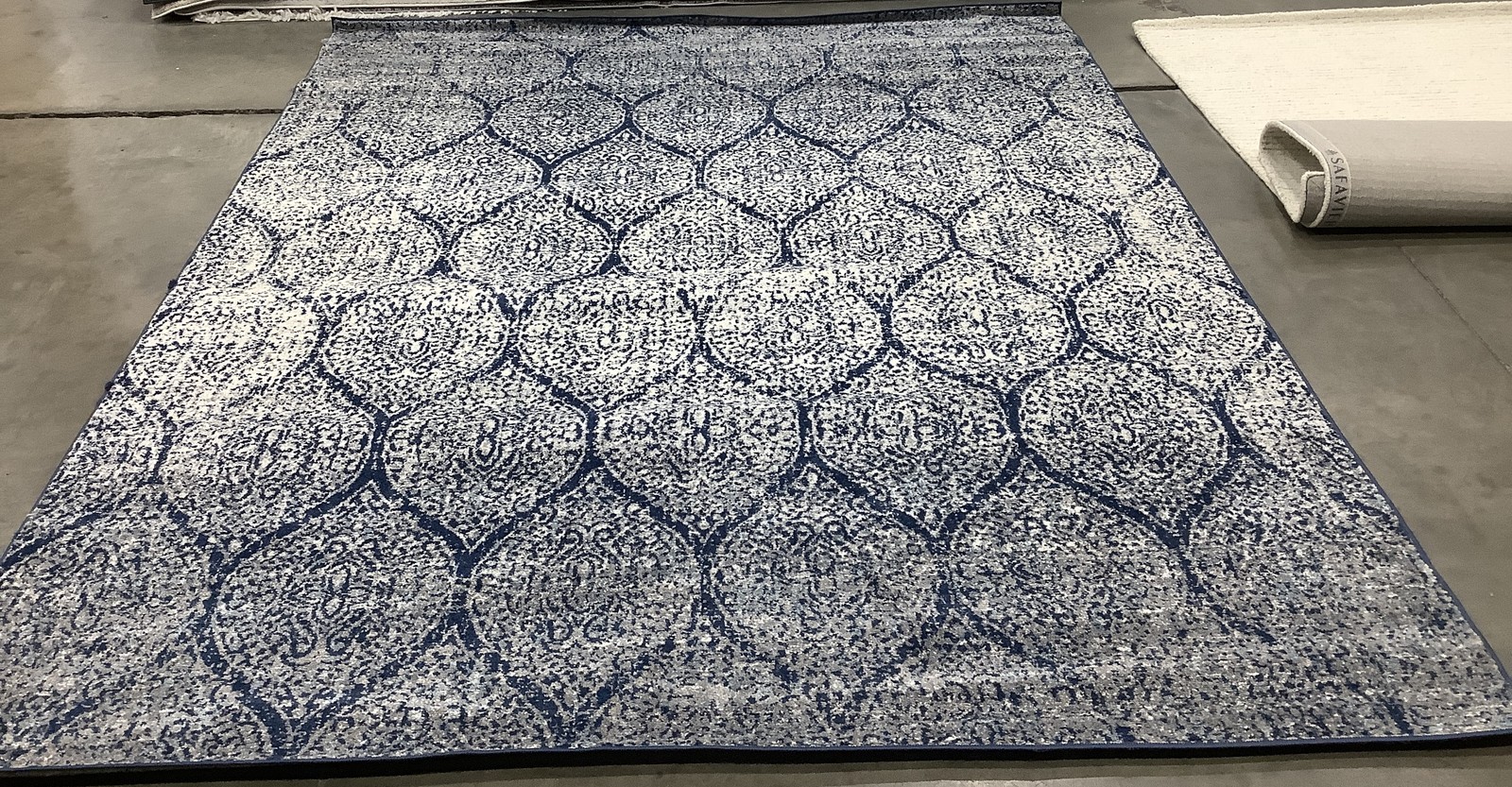 NAVY SILVER 8′-0″ x 10′-0″ Broken Thread Rug, Reduced Price 1172682553 MAD604G-8