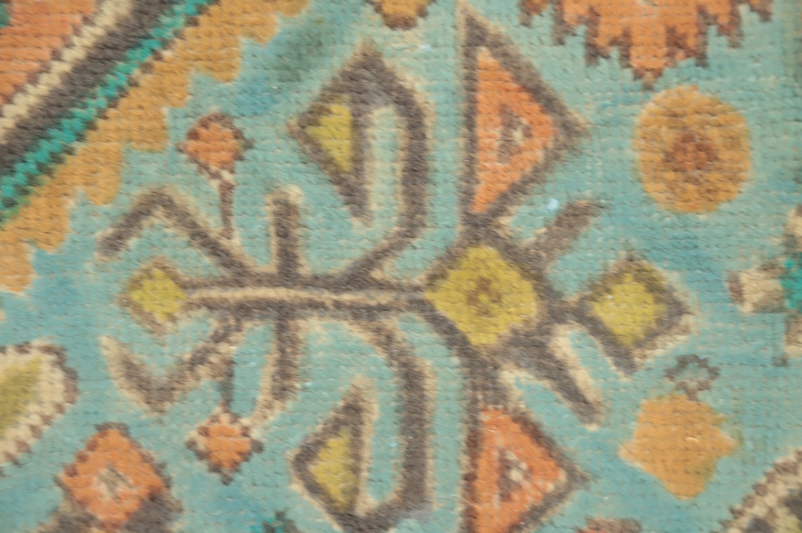 Light Green Over-Dyed Wool Handmade Traditional Living Room Area Rug 7×9 Carpet