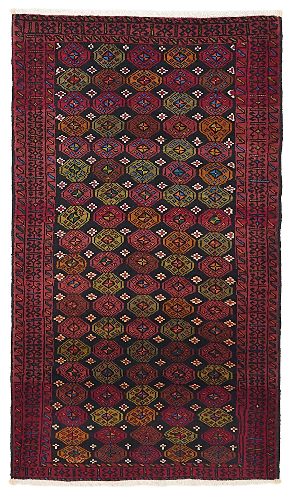 Vintage Traditional Hand-Knotted Area Rug 3’6″ x 6’3″ Oriental Wool Carpet