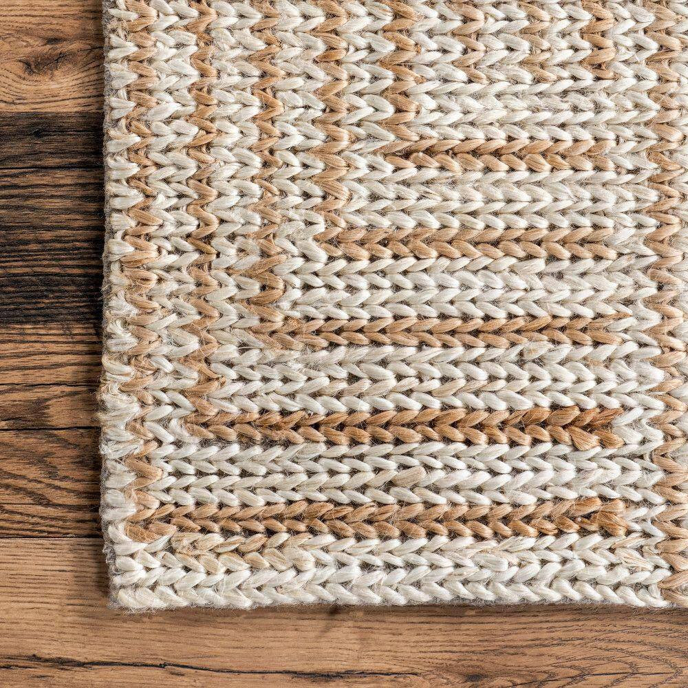 Grassland Handwoven Jute Ivory 2 Ft. X 8 Ft. Modern Runner Rug