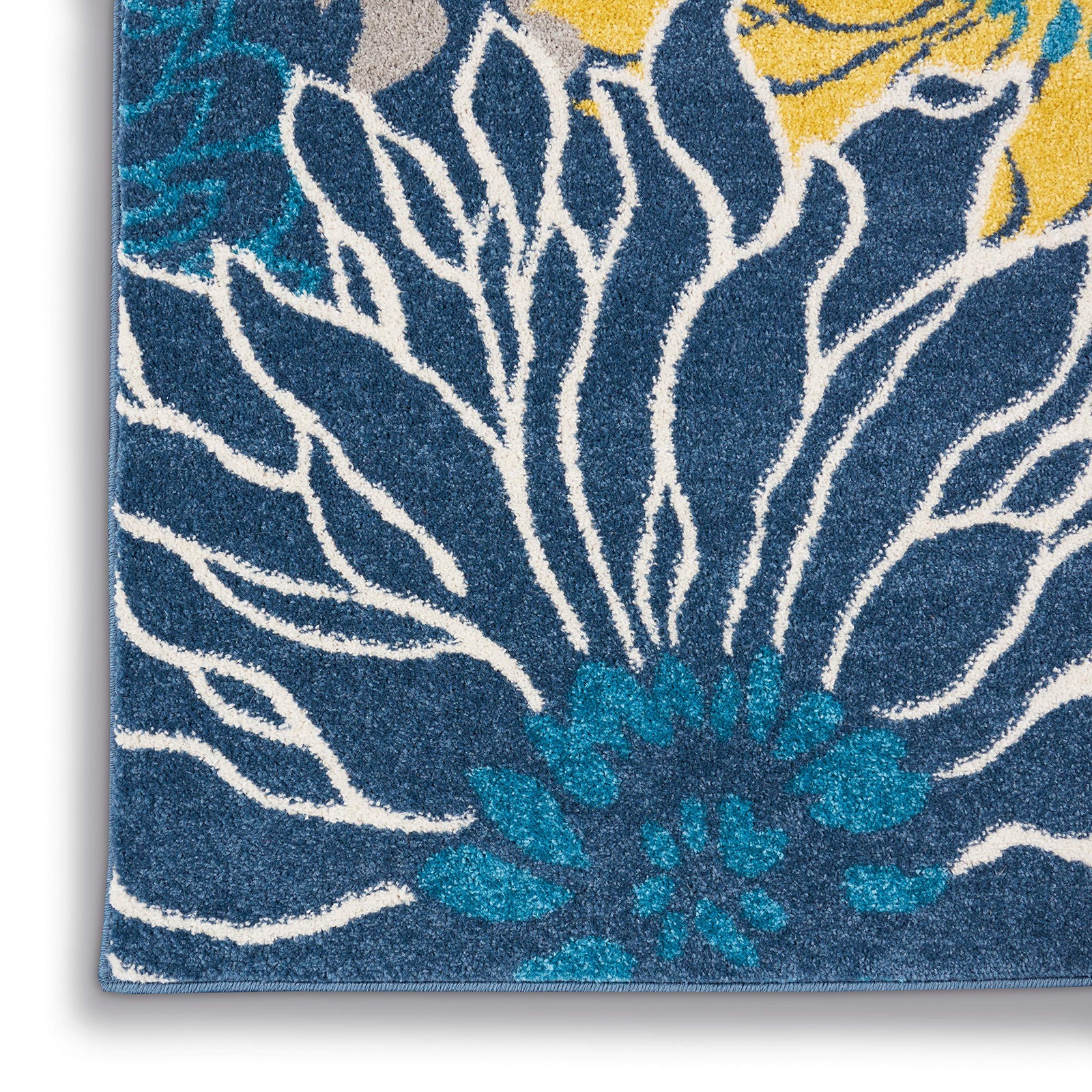 Home Passion Blue 2’2″ x 10′ Area Rug – Easy Clean, Non Shedding, Bed Room, L…