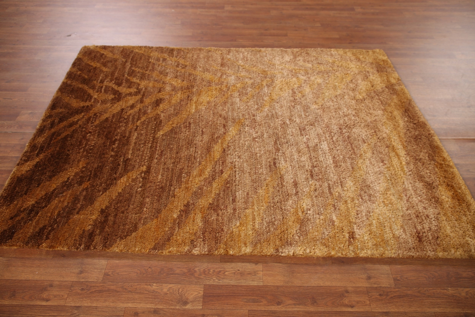 Modern Handmade Luxury Hand-Knotted Moroccan Wool Accent Rugs 5×6 ft