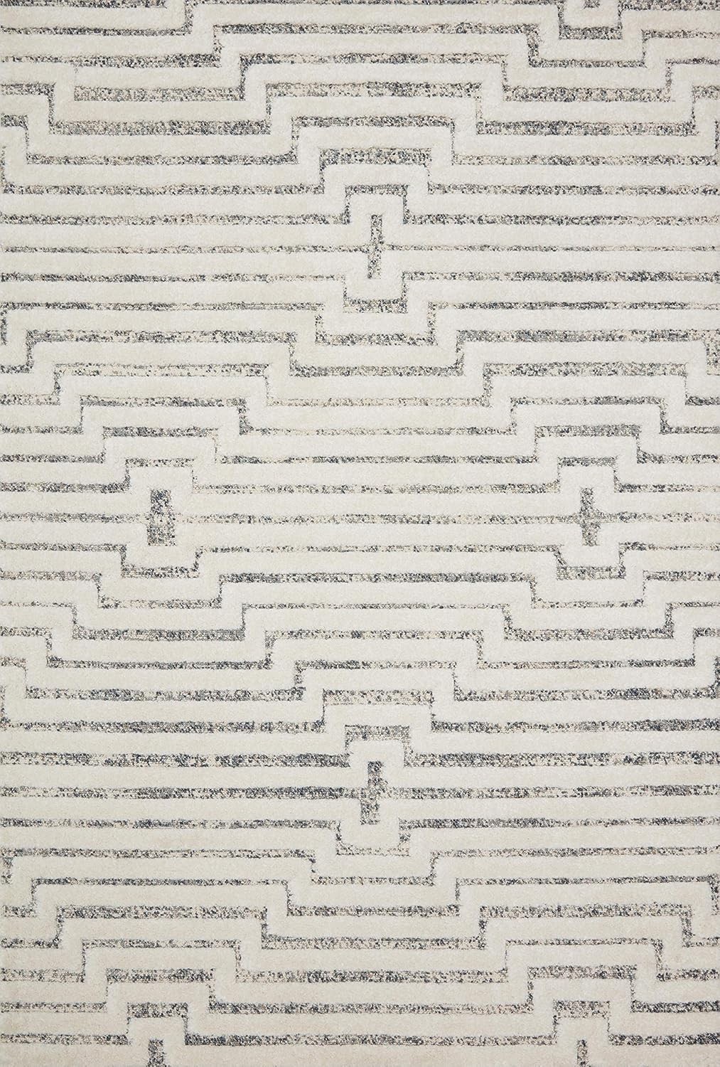 Loloi II Hagen 3′-7″ X 5′-7″ Area Rugs With White And Sky HAGEHAG-03WHSC3757