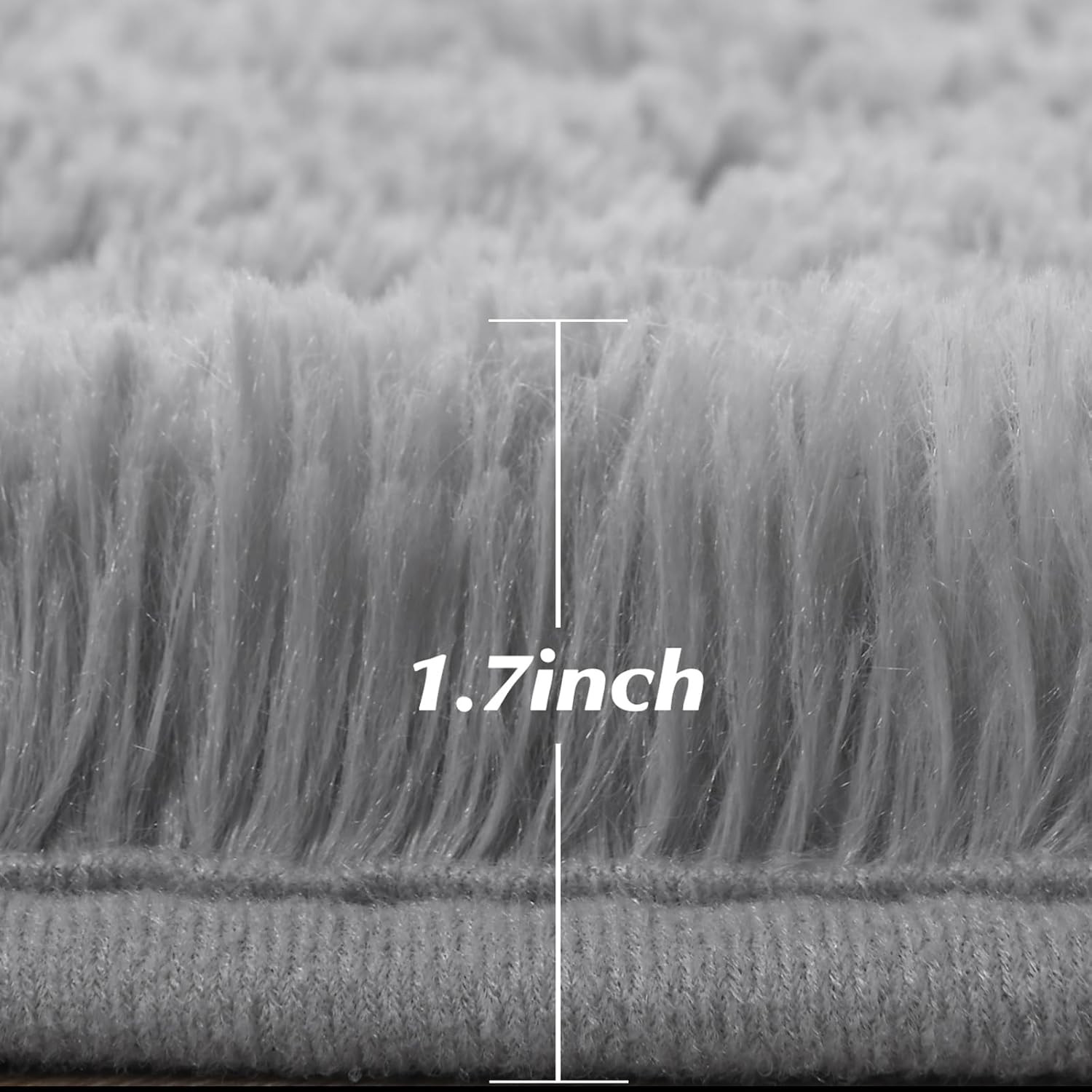 Soft Grey Shag Rug 7×10 Feet – Plush Non-Slip Carpet for Living Room & Kids Room