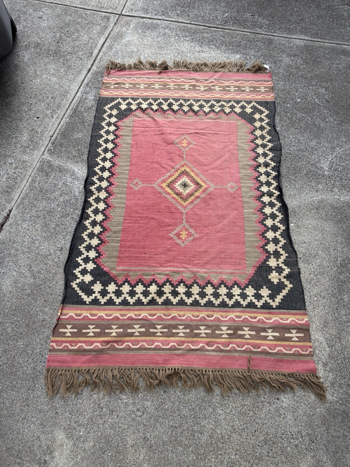 Pier 1 Imports Wool Jute Rug India Woven 97×61.5