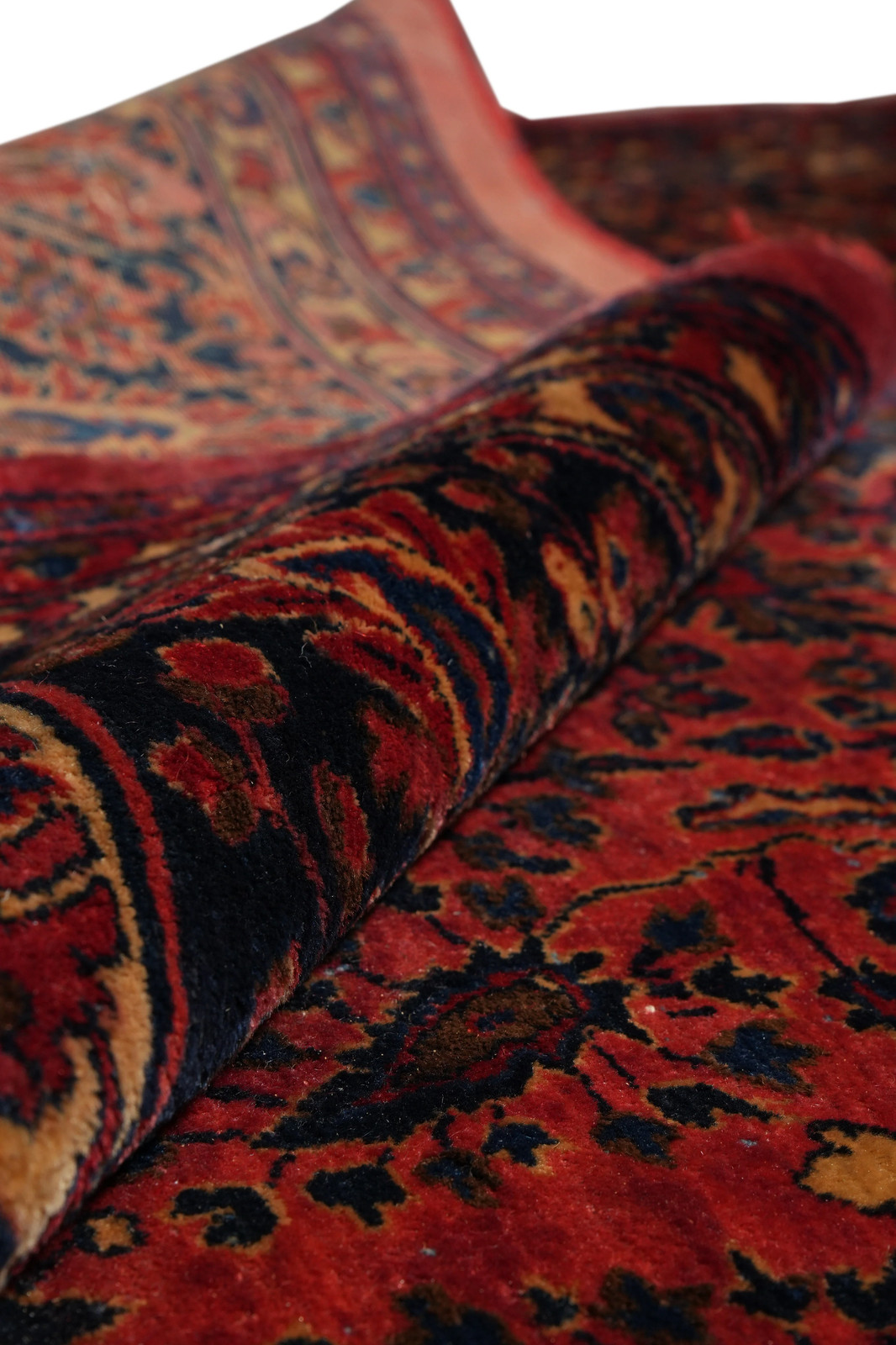 10.8 x 16 Antique Kashaan Sarouuk Machester Wool Quality Rug 1930’s #F-4373