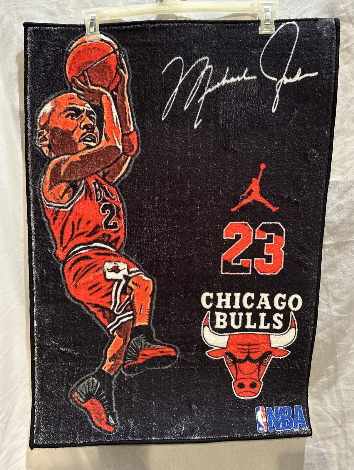 Michael Jordan 23 Shoots NBA Chicago Bulls Indoor Area Rug Floor Mat Wall Art