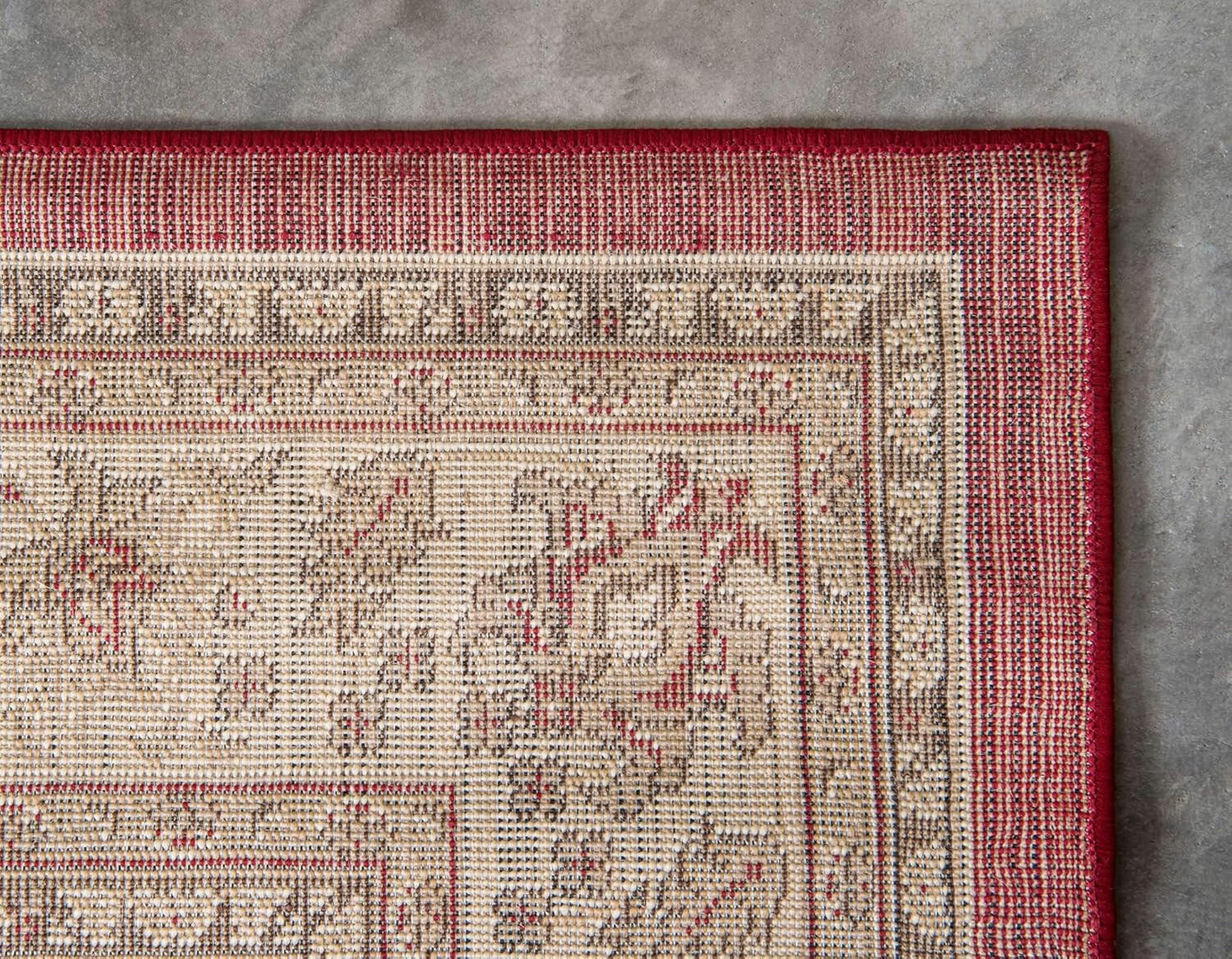 Sialk Hill Collection Area Rug – Washington (2′ 2″ X 3′ 1″ Rectangle, Burgundy/