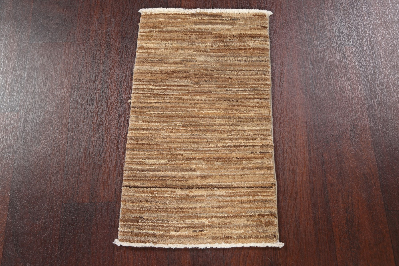 Modern Striped Handmade Oriental Wool Accent Rug 1×2 ft Small Carpet