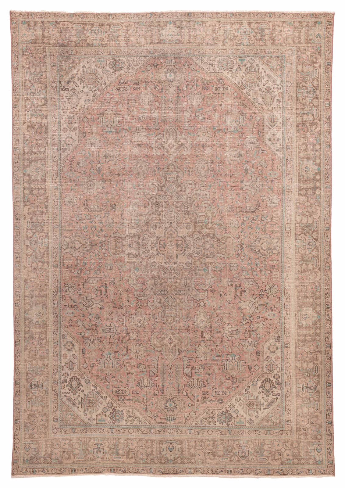 Vintage 7’10” x 11’0″ Traditional Hand Knotted Vegetable Dye Wool Area Rug