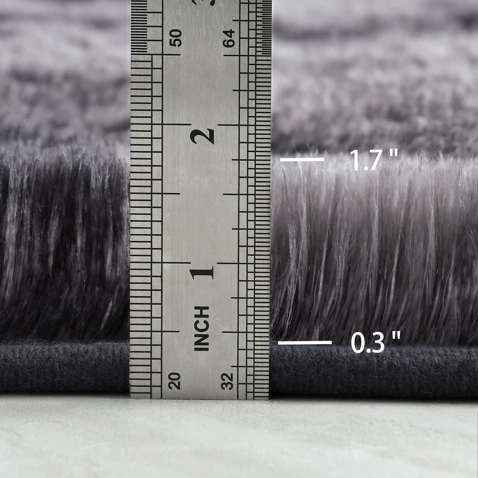 Hutha 4×6 Large Washable Area Rugs for 4′ x 6′ (Rectangular), A-dark Grey