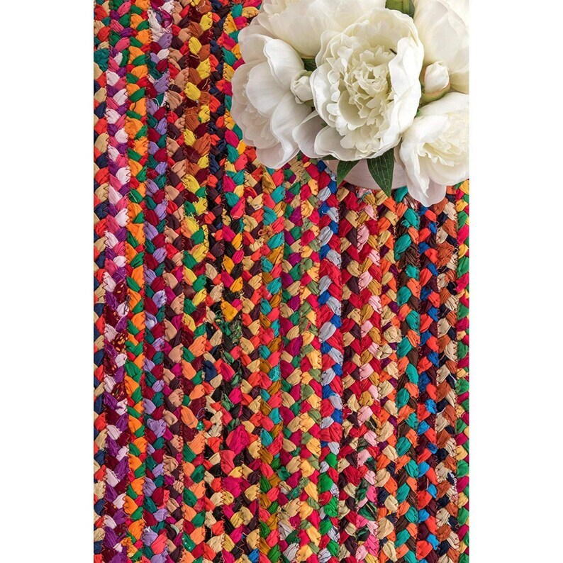 Rug Runner Braided Rug Rag Mat Bohemian Area Rug Floor Rug Home Decor Rug Patio