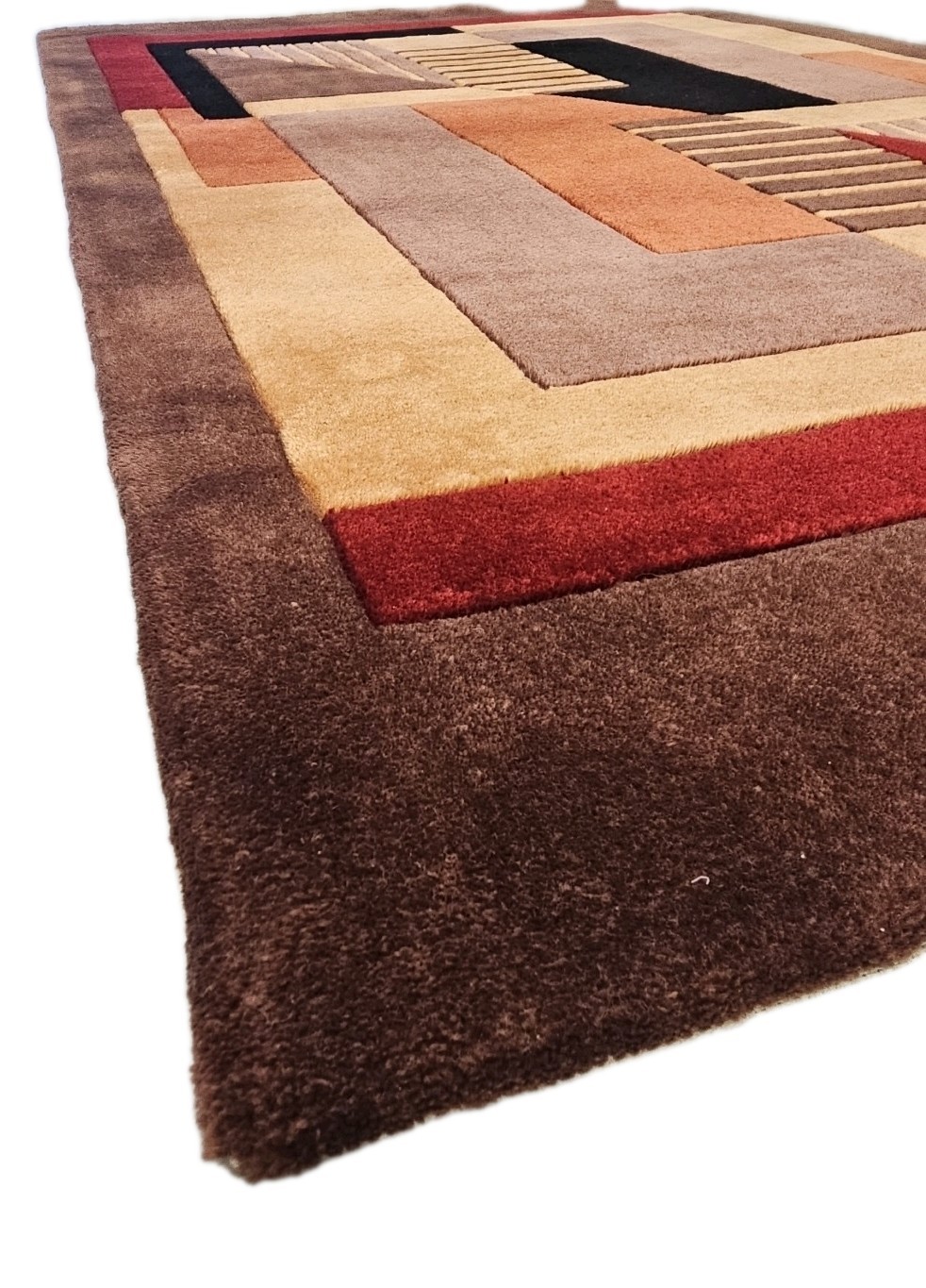 Momeni New Wave NW-06 Contempo Pomegranate Wool Handmade Area Rug 3.5×5.5ft