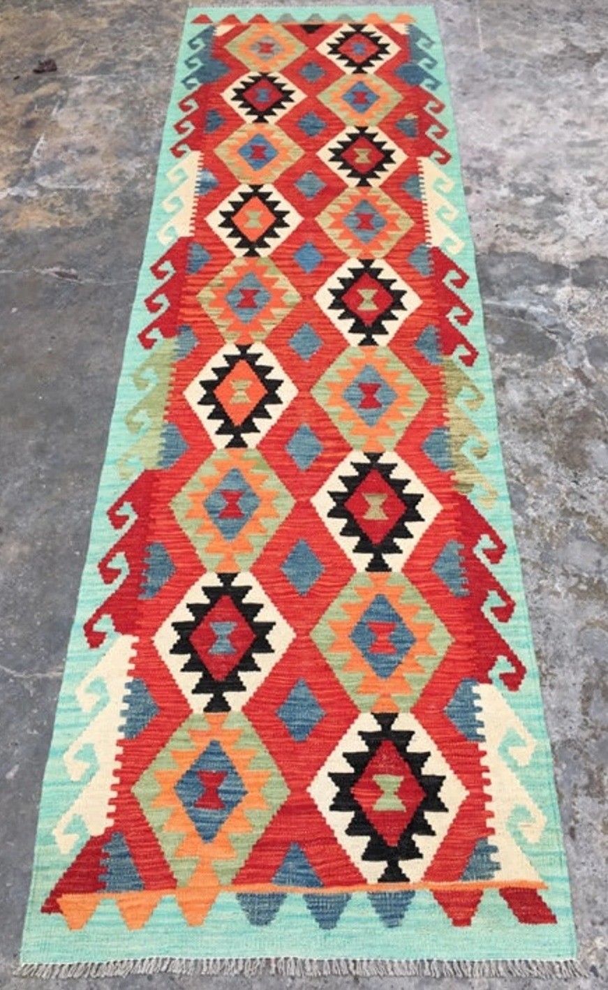 Afghan Kitchen Flatweave Kilim,Chobi Runner,Home Decor,3×10 ft