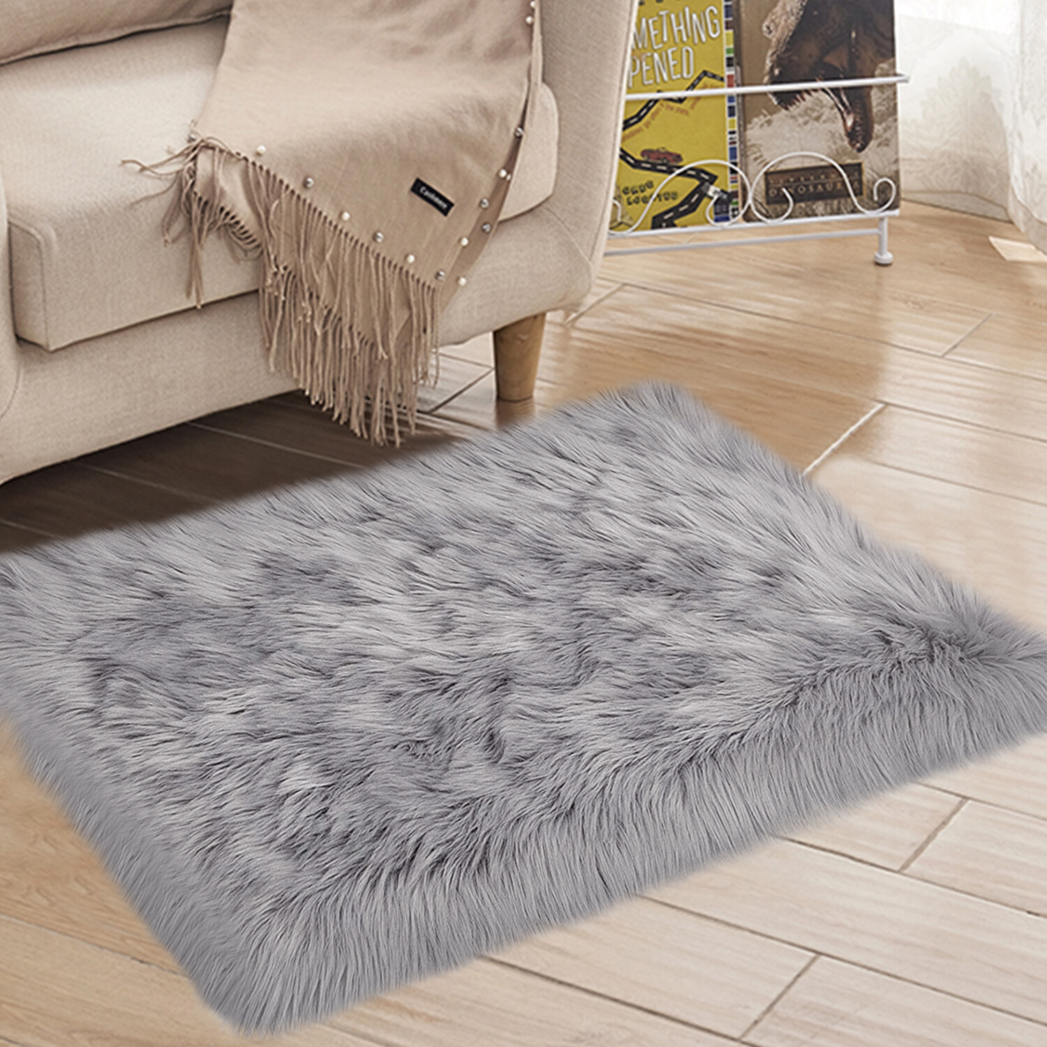 Large Area Rug Carpet Fluffy Faux Sheepskin Shag Rug Super Soft Fluffy Rug