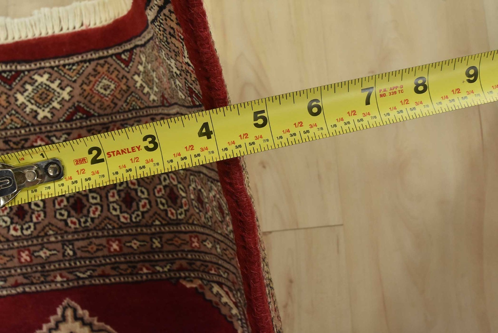 Bokhara Jaldar Rug 3′ x 4’11” Red Wool Tribal Hand-Knortted Oriental Carpet