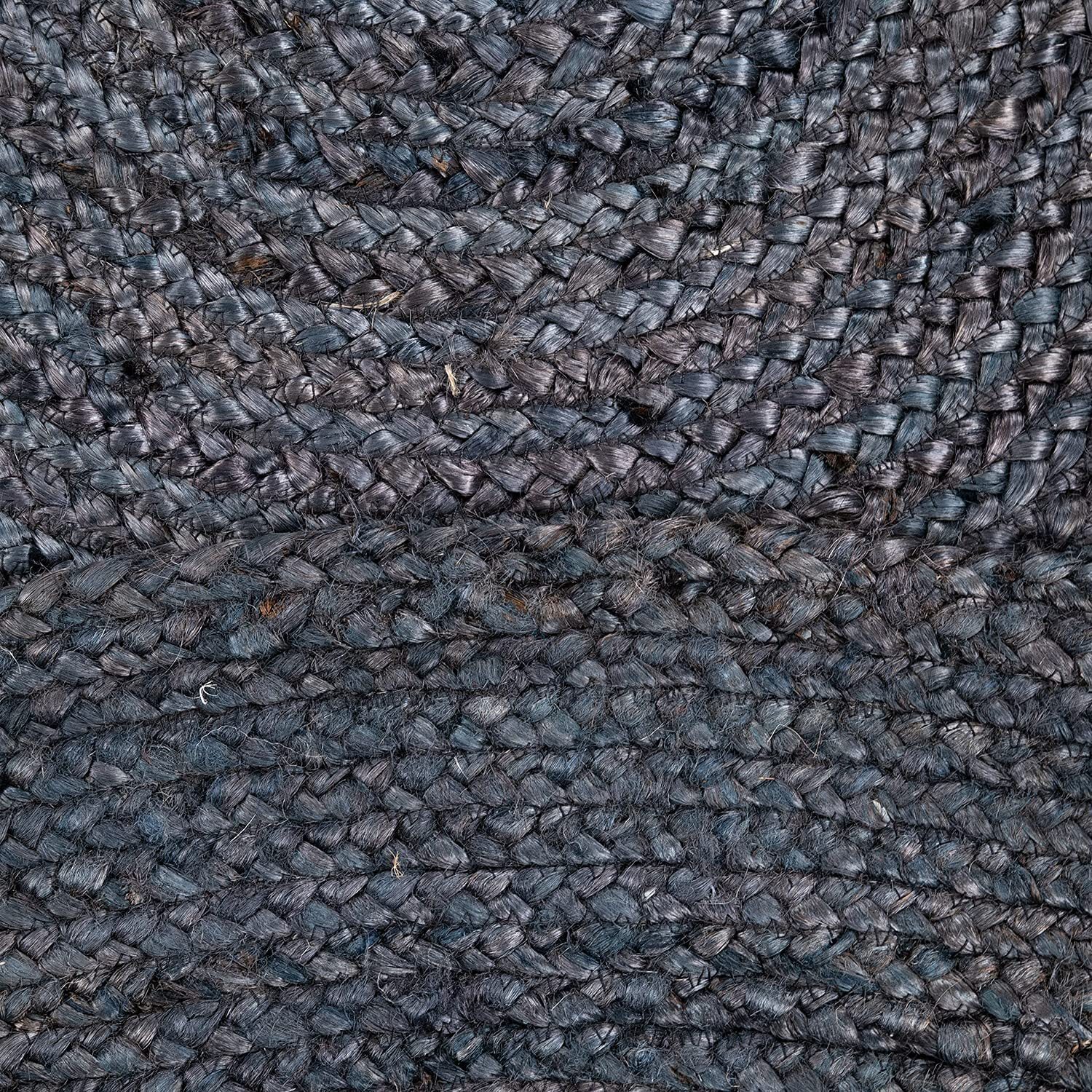 Black Rug Round Jute Farmhouse Braided Area Rag Rug Hardwood Floors Woven Mat