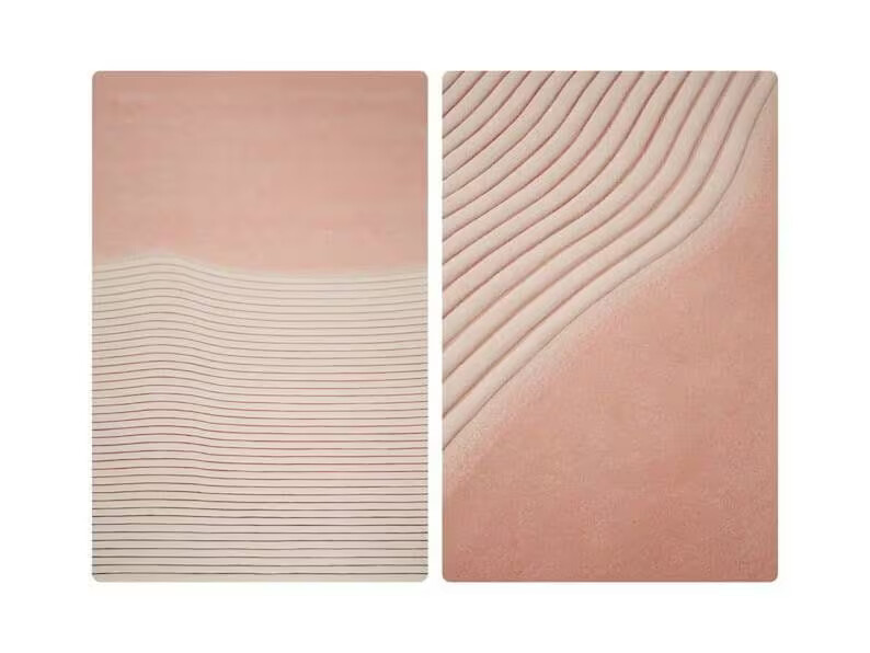 Pink Hand Tufted Modern Designer Rugs Handmade Rugs Hand Tuft Rugs For Living Ro