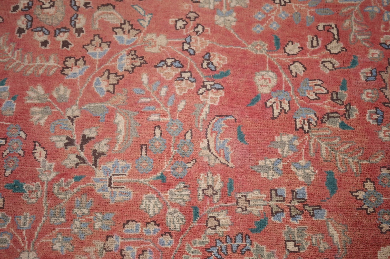 Traditional Handmade Floral Mashaad Area Rug 10×12 Vintage Living Room Carpet