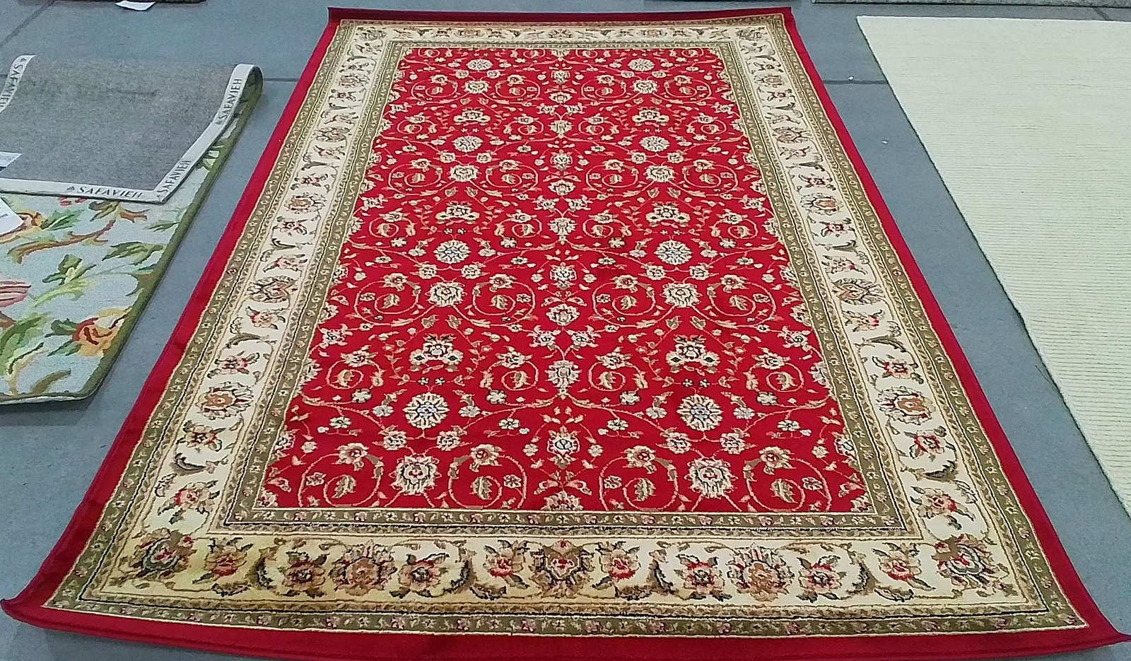 RED / IVORY 6′-0″ x 9′-0″ Flaw in Rug, Reduced Price 1172790072 LNH312A-6