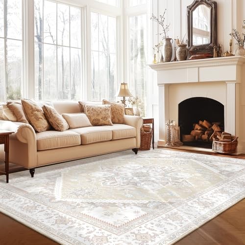 Area Rugs for Living Room Washable Non 6×9 Light Yellow/Brown/Blue/Red/Pink