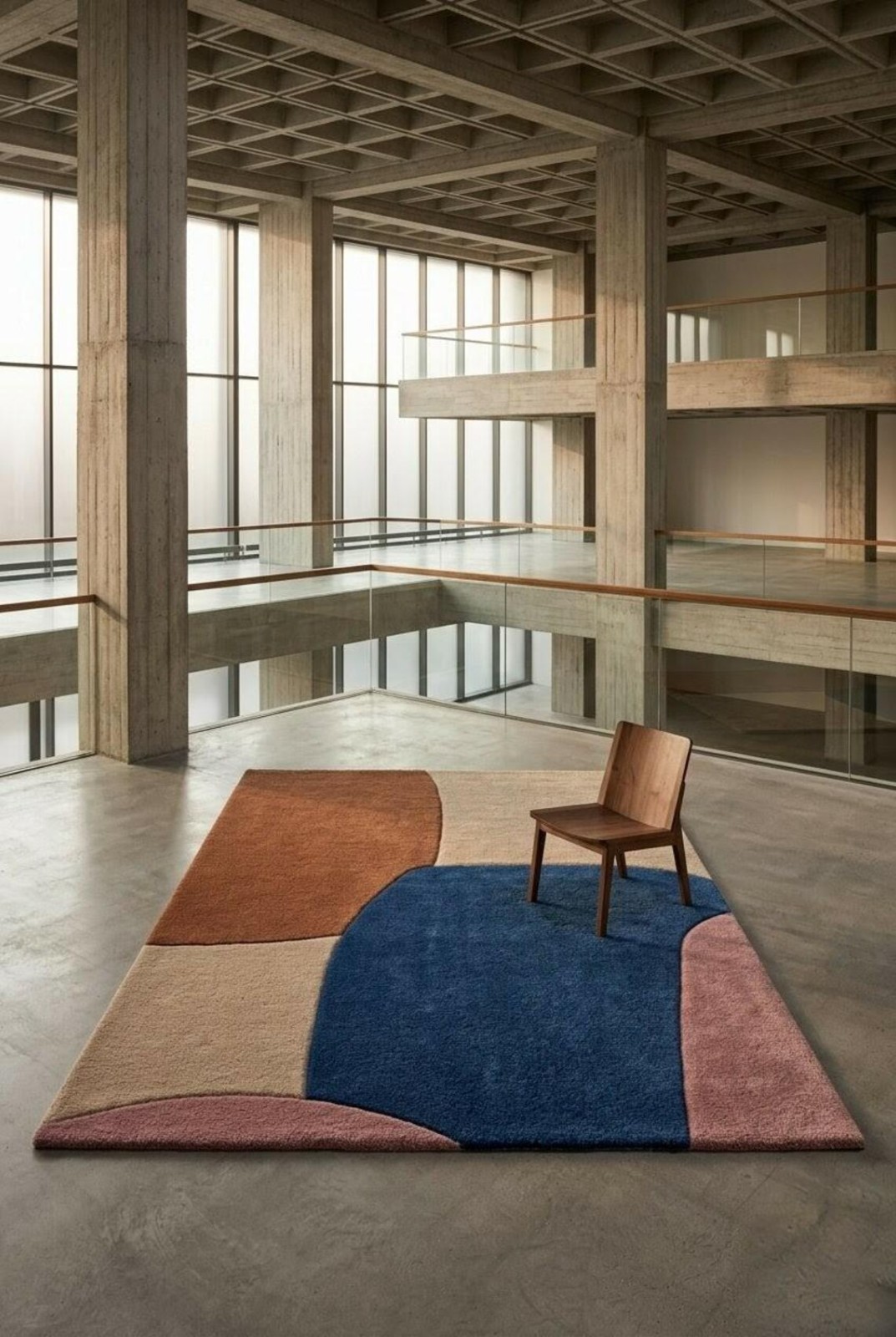 Hand-Tufted New Zealand Wool Rug | Abstract Multicolor Statement Area Carpet
