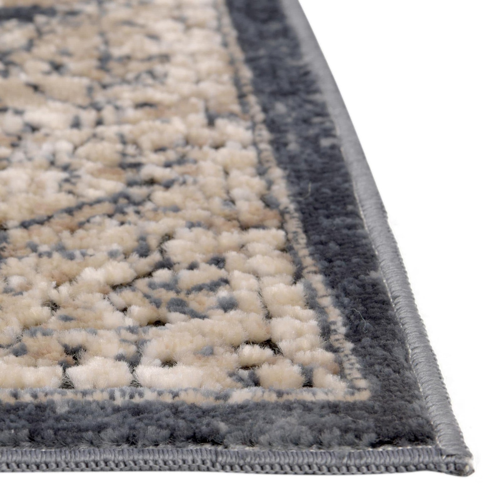 Unique Loom Chateau Collection Area Rug – 3 1 X 13 1 Runner Dark Blue/Beige