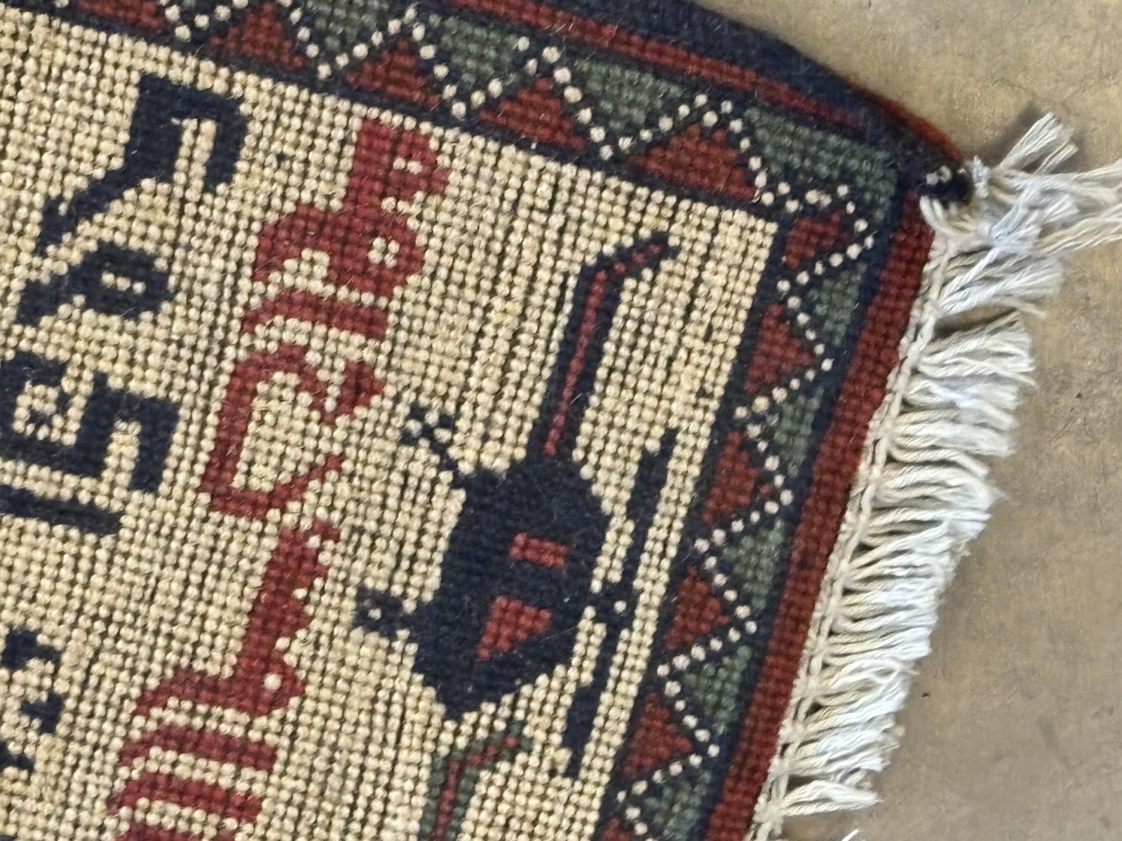 Handmade Afghan War Rug 2005 Bring back 82nd Vet Baluchi Tribal Afghanistan GWOT