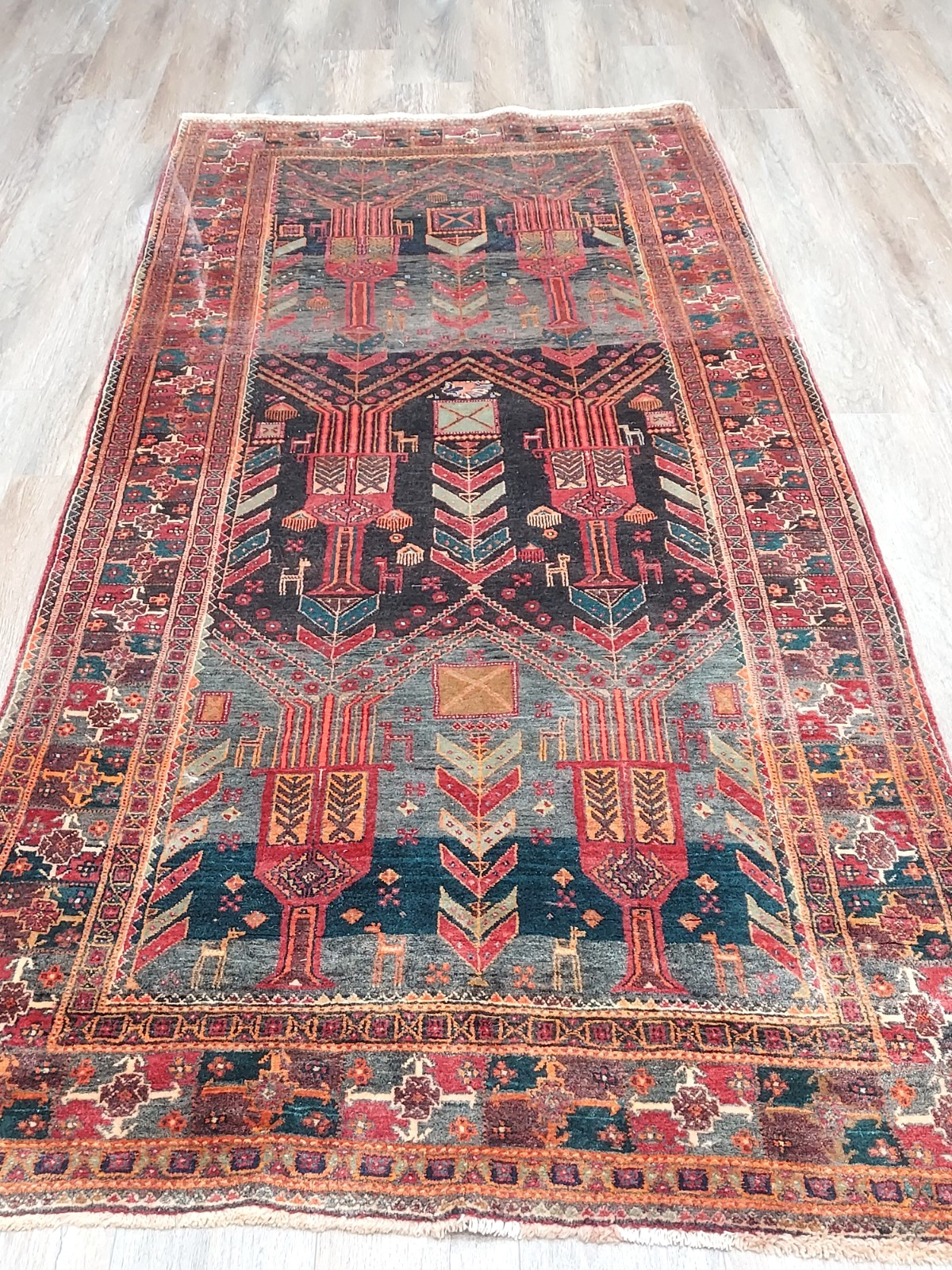 Turkish Silk And Wool HandMade Bohemian Royal Classic Design Rug 3.9×8.4 Ft