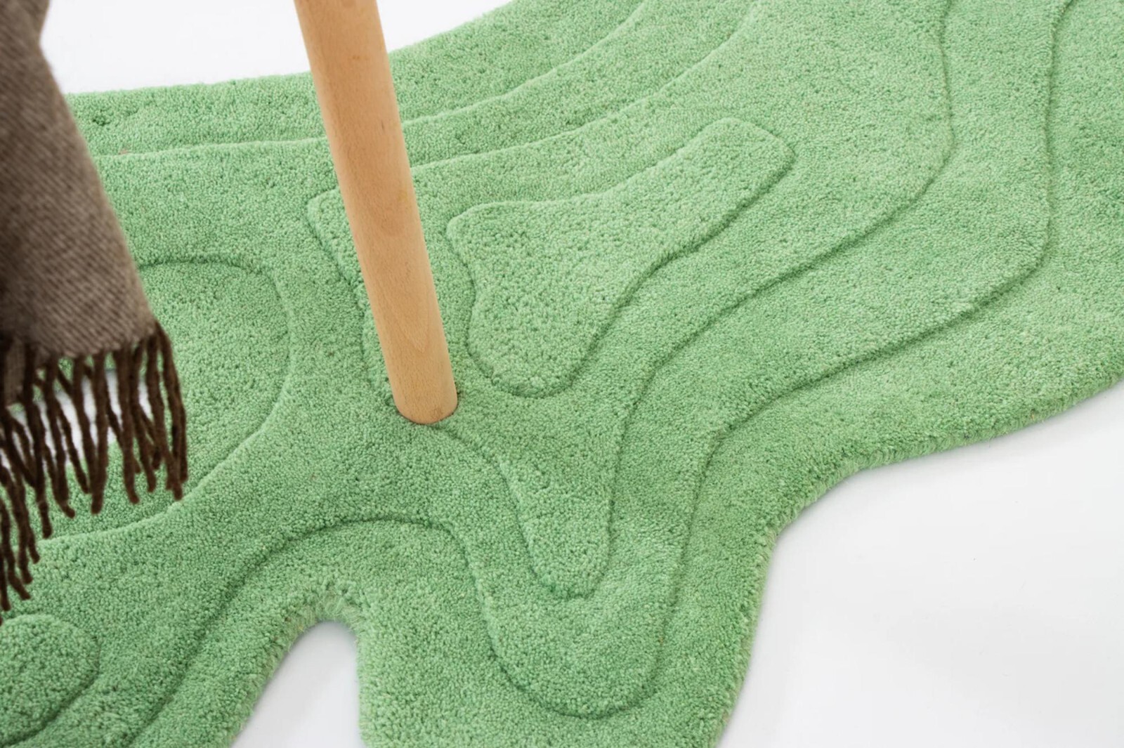 AMOEBA CELADON Hand Tufted Woolen Area Rug Carpets For Home, Bedroom Living Room