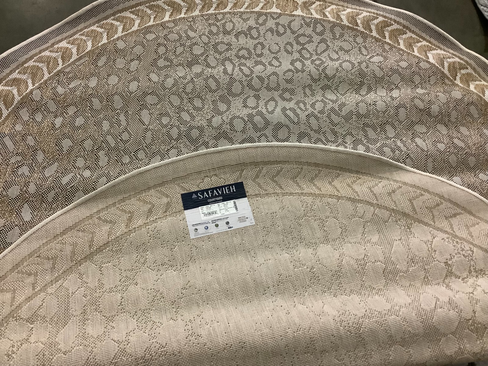 BEIGE / GOLD 6′-7″ x 6′-7″ Flaw in Rug, Reduced Price 1172674219 CY6100-53012-7R