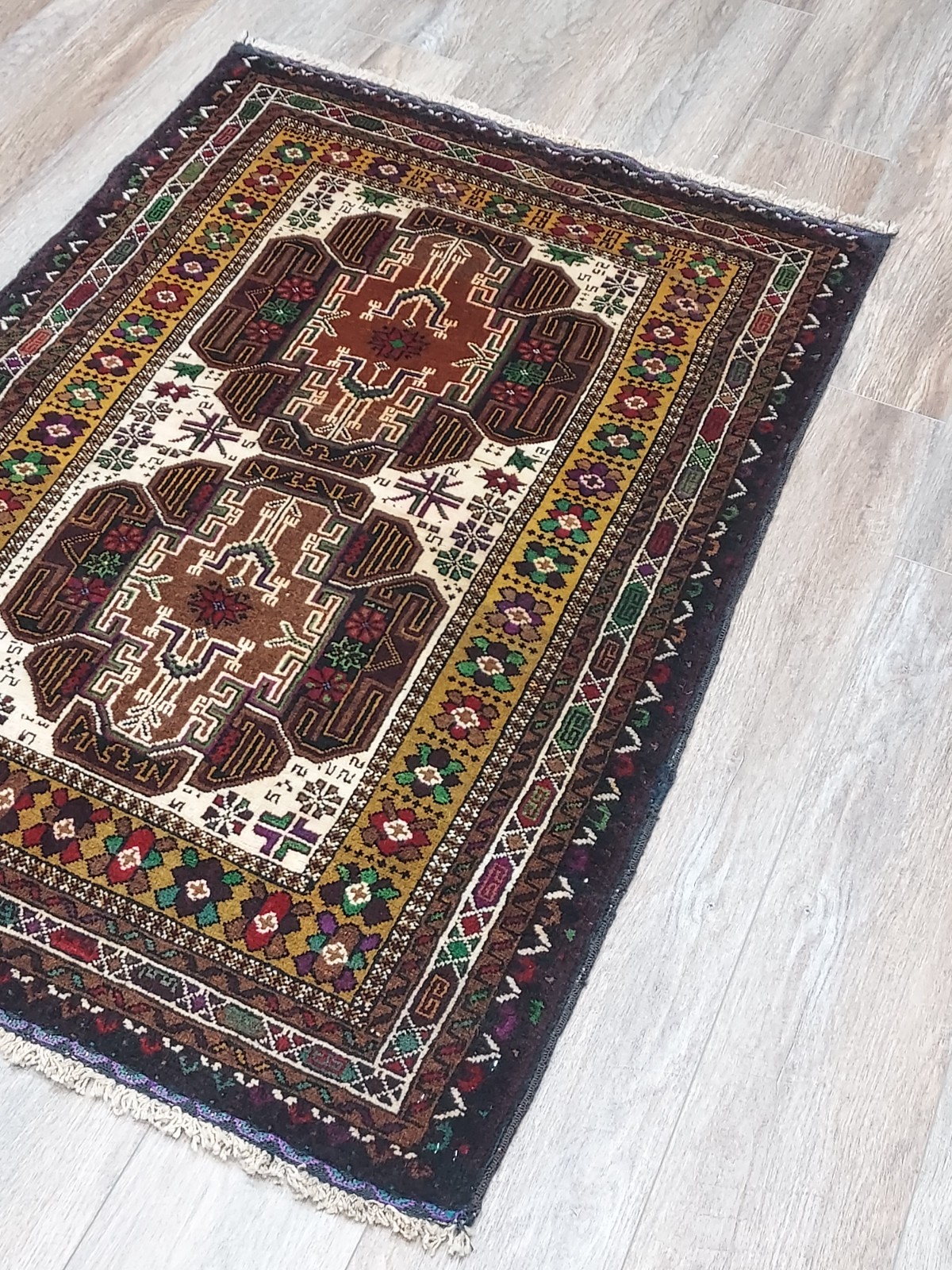 Turkish Silk&Wool Hand Made Bohemian Royal Classic Design,Turkish Rug 3×4.5 Ft