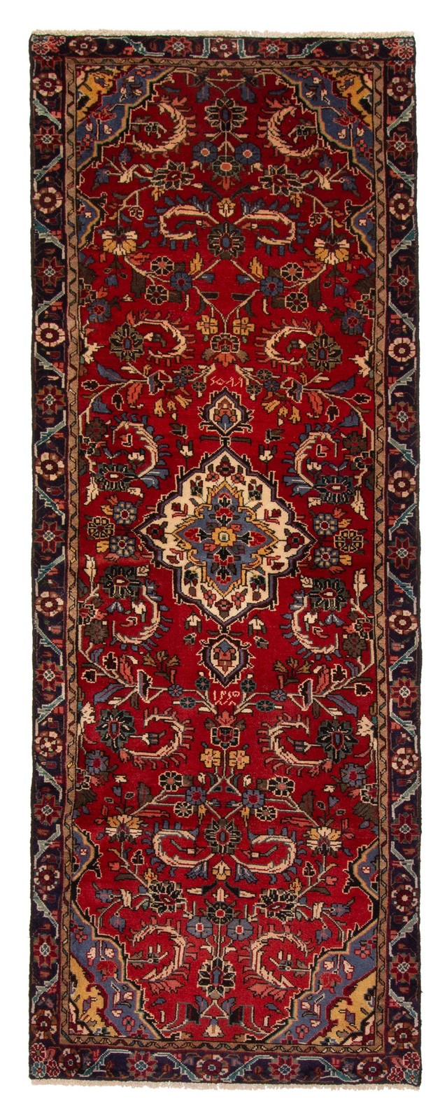 3’5″ x 9’3″ Vintage Hand-knotted Runner Rug Traditional Oriental Wool Carpet