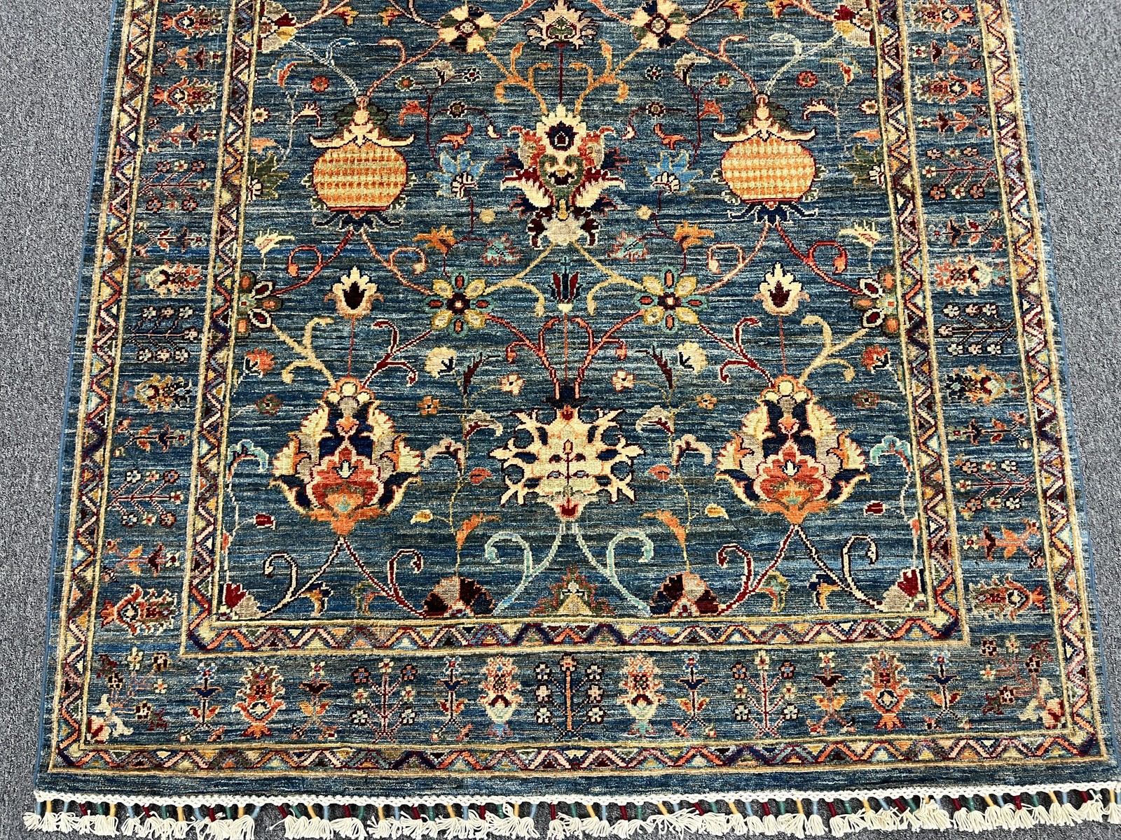 5X7 Light Blue Aryana Handmade Wool Rug # 14742