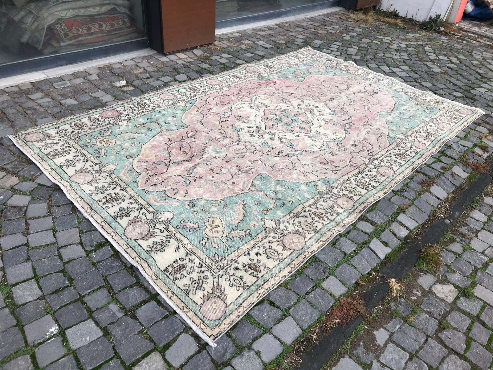 Turkish Vintage Rug, Handmade Wool Rug, Bohemian Large Rug, 6,3 x 10, ft