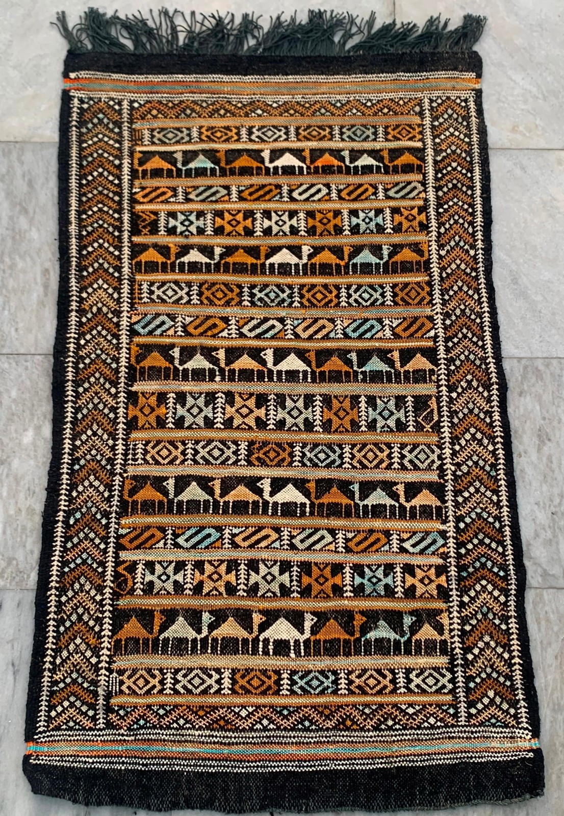 Vintage Moroccan Kilim,Silk Kilim,Sabra Kilim,Traditional Kilim 2×3 ft Free Ship