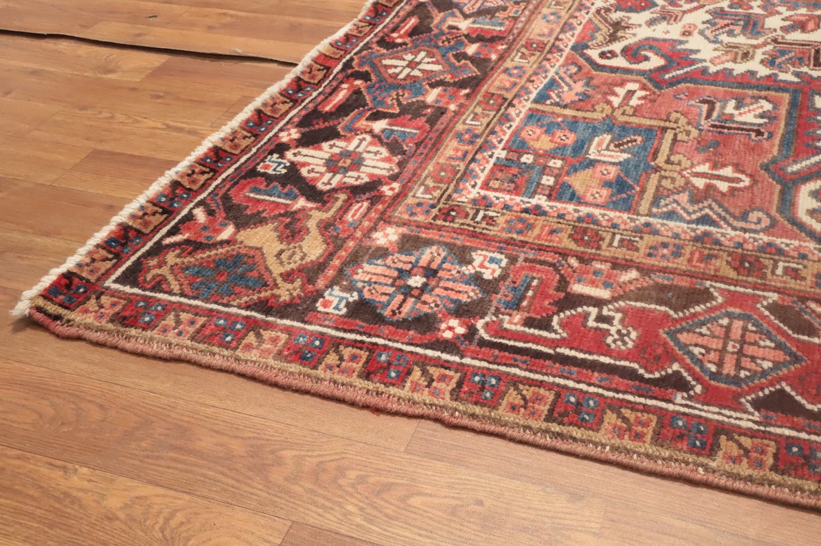 Vegetable Dye Red/ Dark Brown Wool Hand-knotted Traditional Room Size Rug 8×9