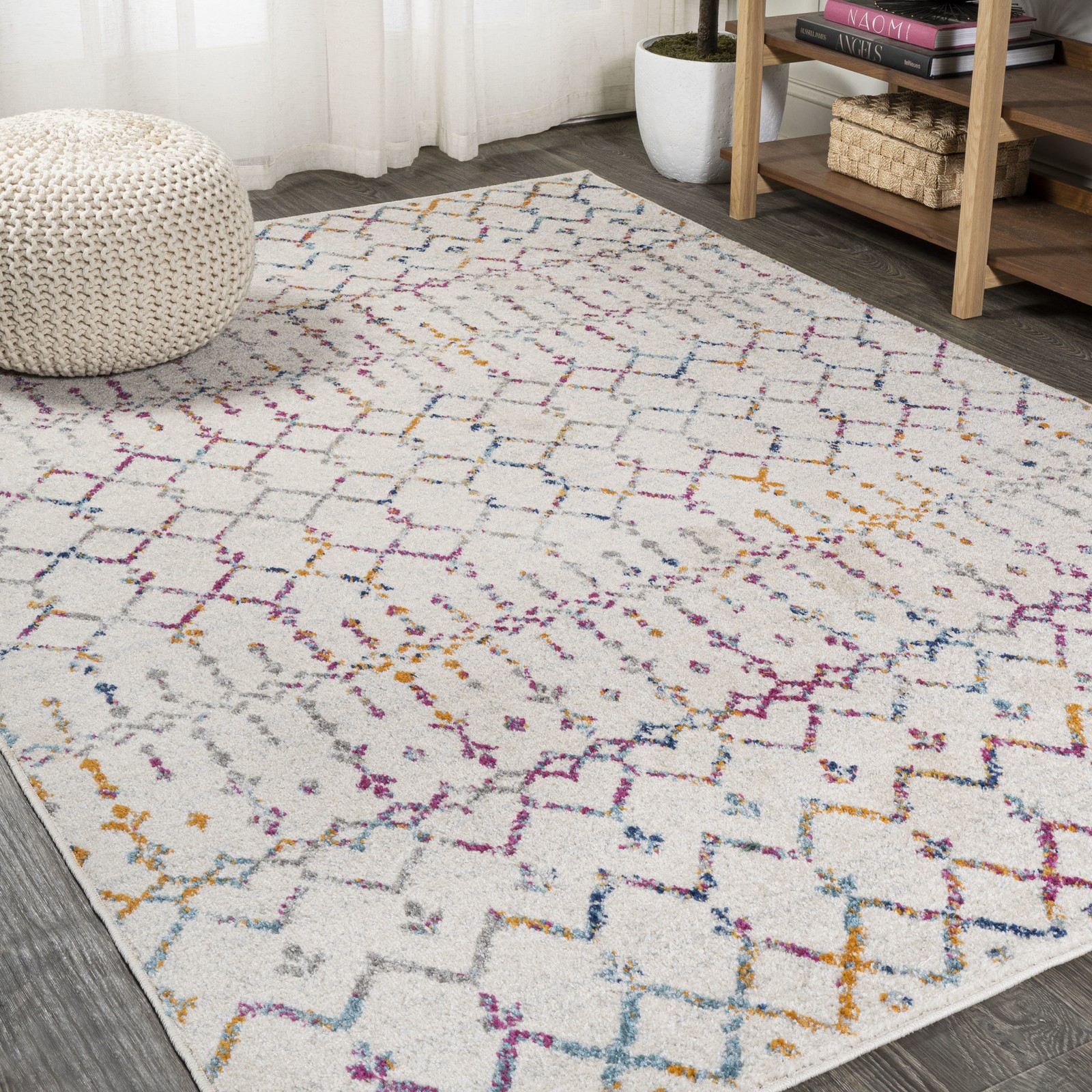 JONATHAN Y Lighting MOH101-3 Moroccan Hype 3′ x 5′ Polypropylene – Off White