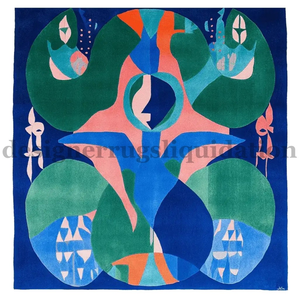 Modern Abstract Square Hand Tufted Wool Contemporary Geometric Indoor Area Rug
