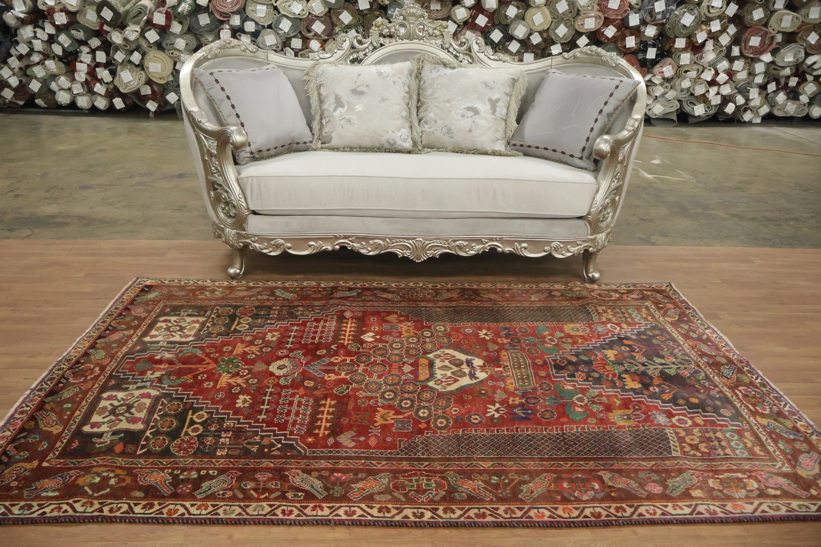 Vintage Traditional Tribal Area Rug 5×8 Wool Hand-knotted Geometric Nomad Carpet
