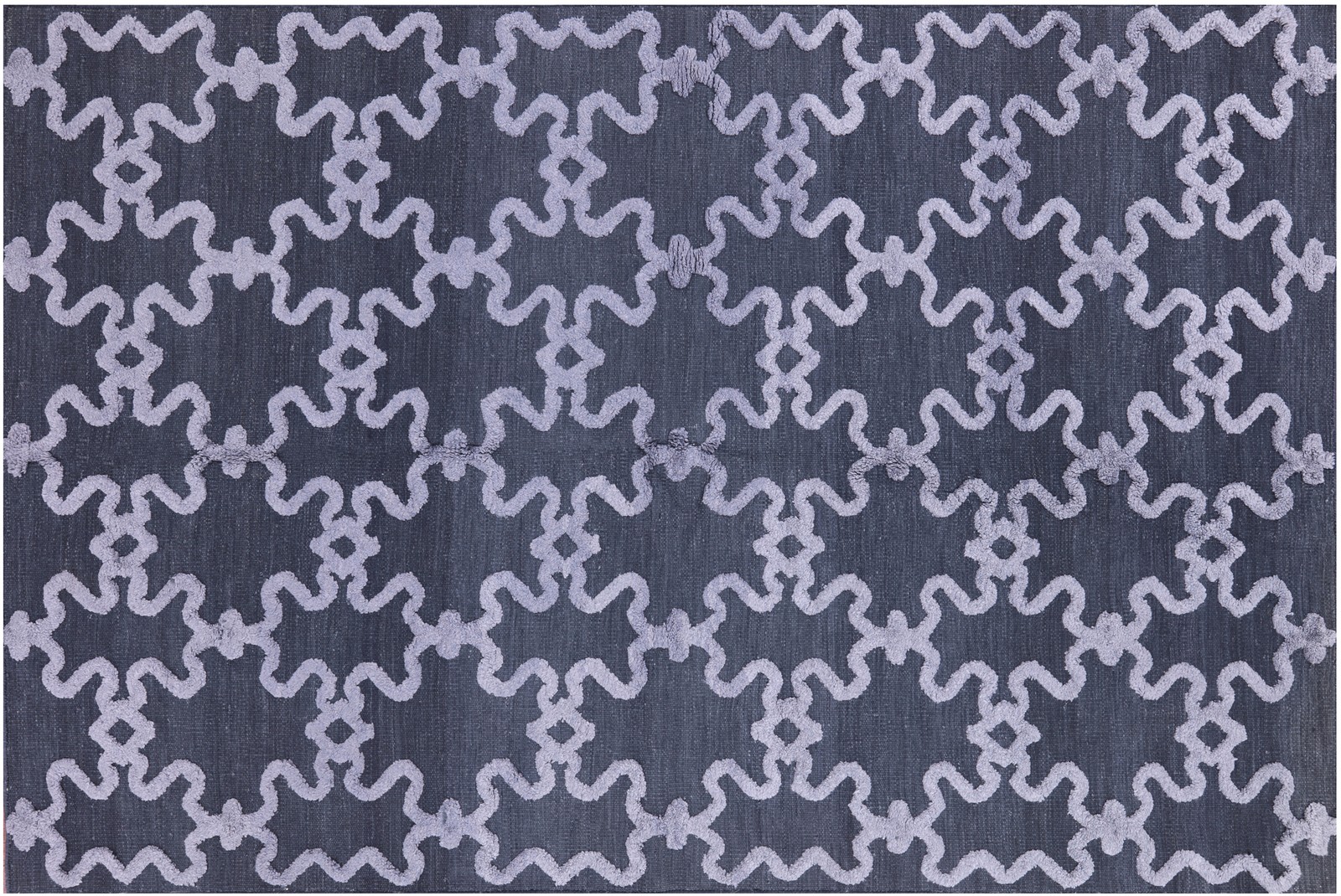 Wool & Silk Moroccan Handmade Rug 6′ 1″ X 9′ 1″ – P2116
