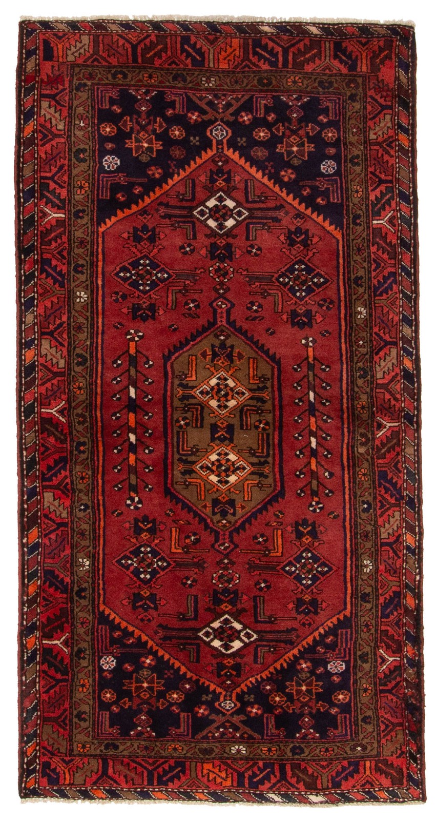 Vintage 3’5″ x 6’7″ Traditional Hand Knotted Vegetable Dye Wool Area Rug