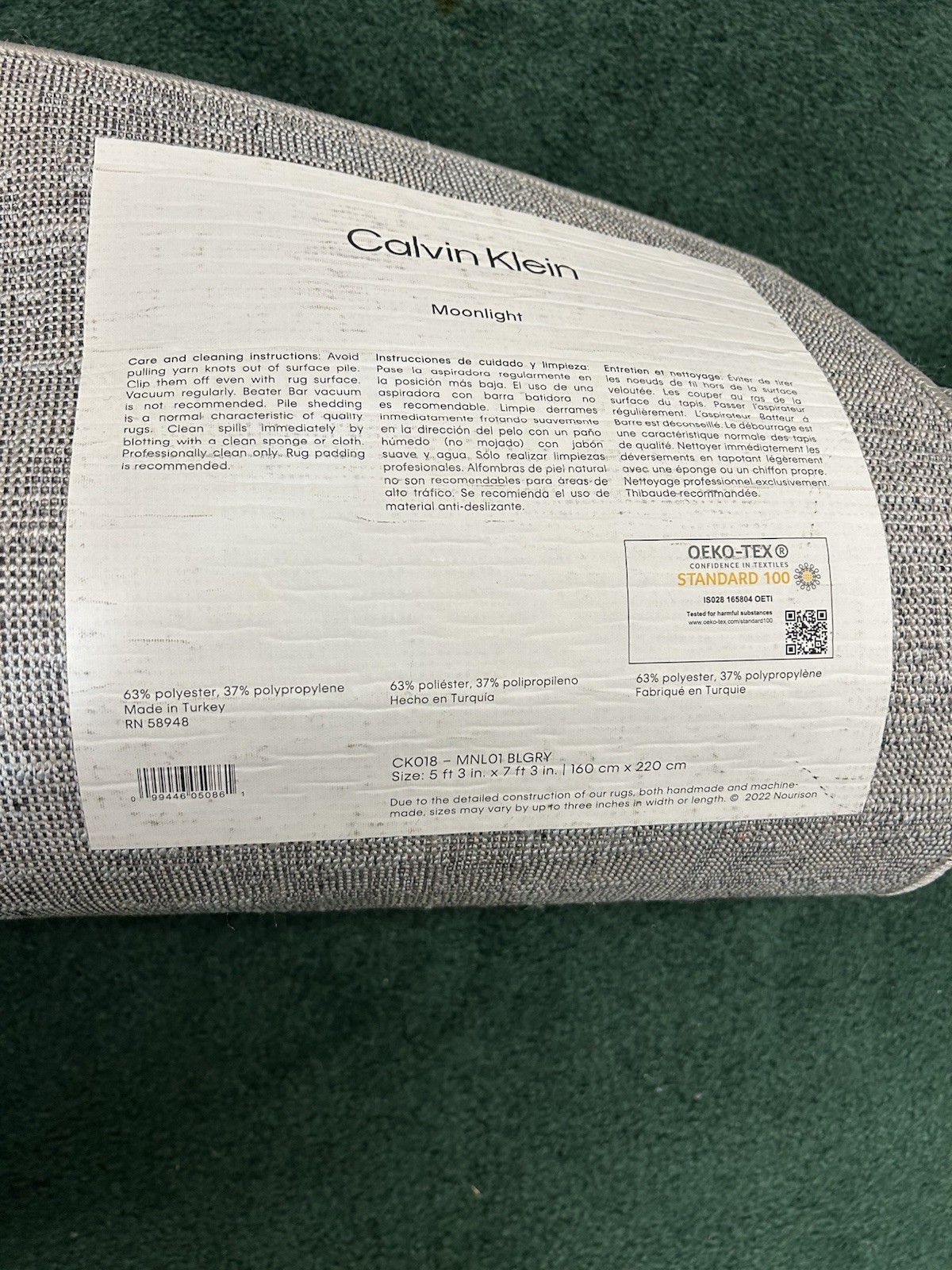 Calvin Klein Rug 5’3” x 7’3”