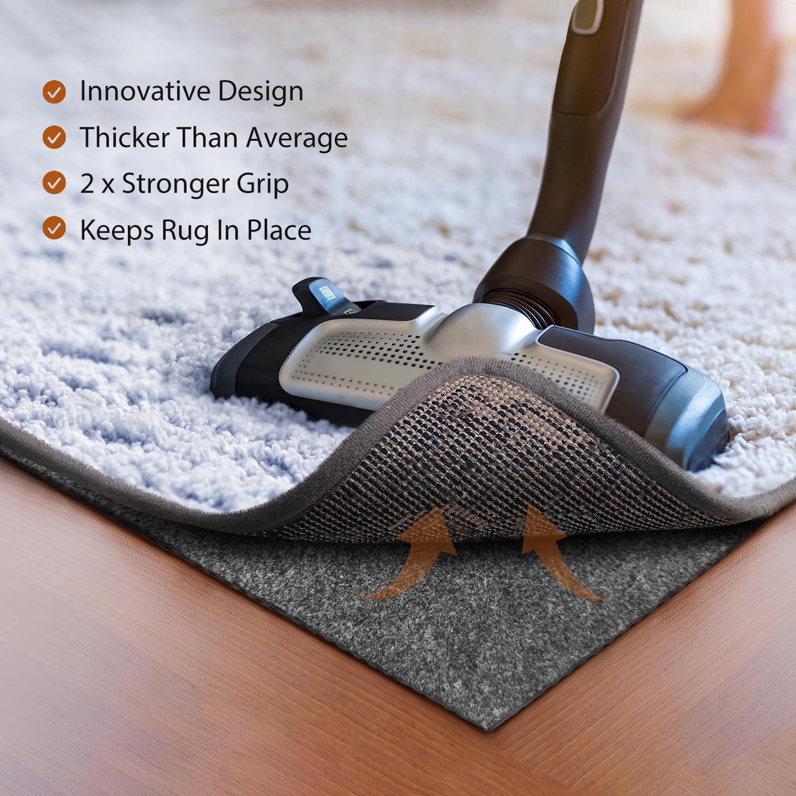 Comfypad 5×7 ft Felt Rug Pad Non-Slip Rubber Grip Underlay for Hard Floors