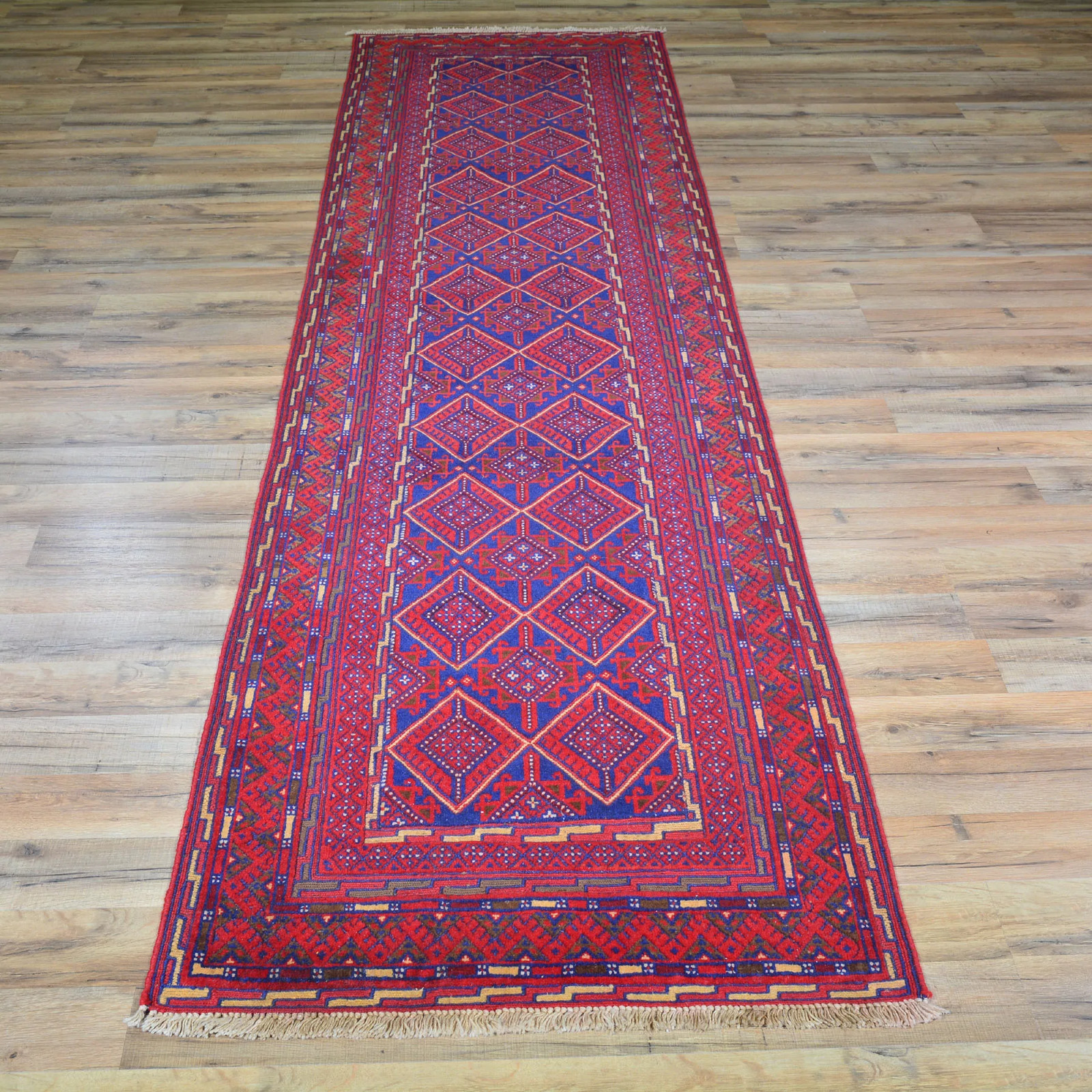 Multiple Weave Fine Mashwani Handmade 100% Wool Rug (Size 2.5 X 9.5) Cwral-7533