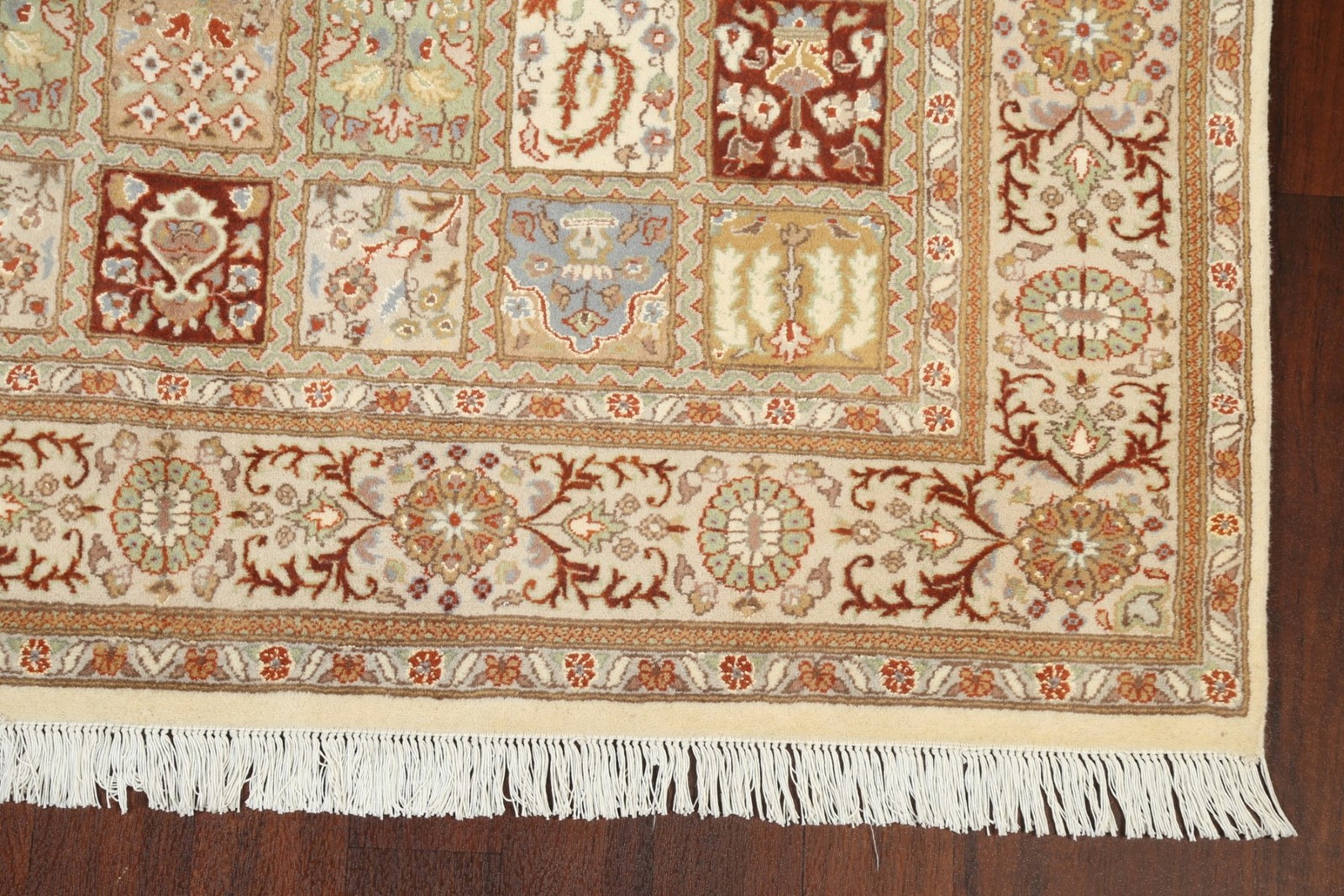 Garden Design Living Room Area Rug 6×9 Vegetable Dye Wool/ Silk Hand-made Carpet
