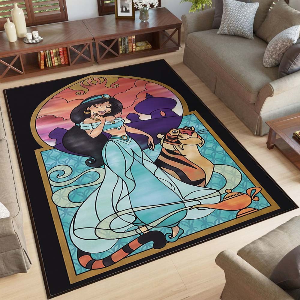 Jasmine Princess Area Rug Carpet Cartoon Kids Room Living Room Bedroom Home