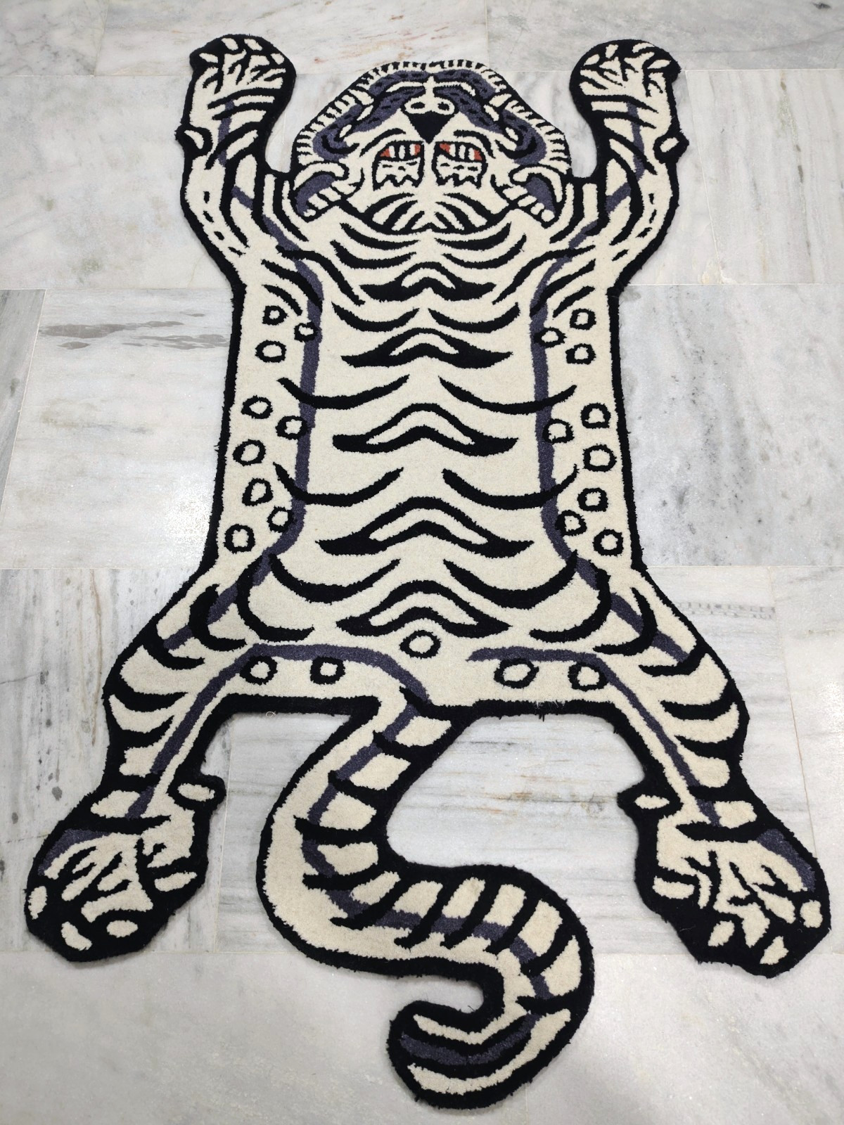 Tibetan Tiger Rug 2×3 3×5 ft Handmade Wool Tiger Skin Home Decor Rug & Door Mats
