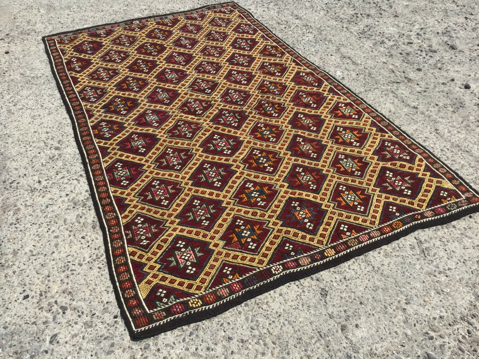 Vintage Turkish Kilim Area Rugs, Wool Rug, Living room rugs, 6×10.6 ft, carpets