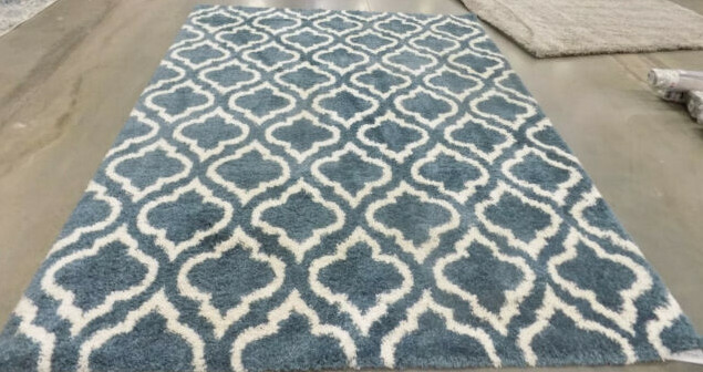 SLATE BLUE / IVORY 8′ X 10′ Stained Rug Reduced Price 1172595471 SGH284L-8